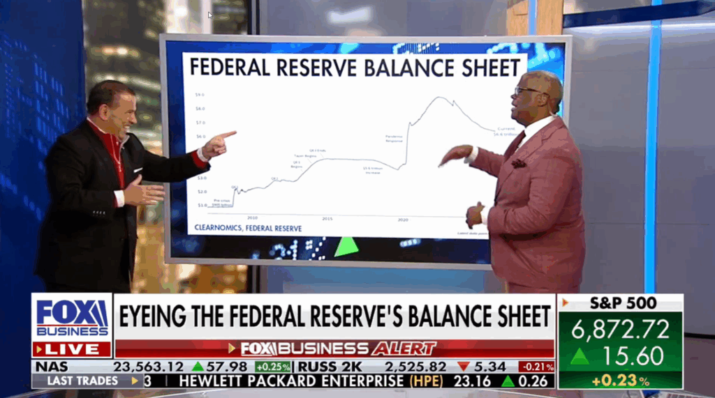 Chris McMahon talking with Charles Payne